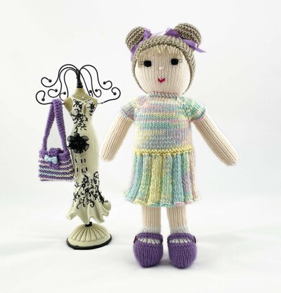 Violet doll knitting pattern 19094