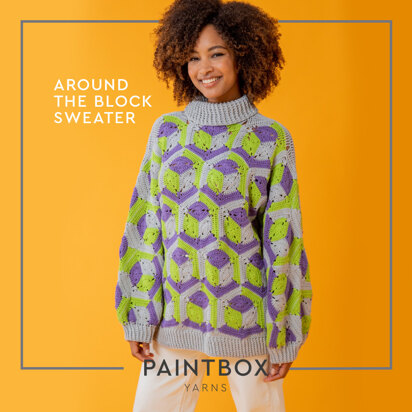 Paintbox Yarns Around the Block Sweater PDF (Free)