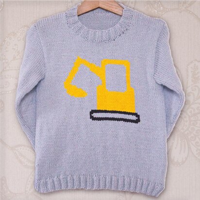 Digger  Chart & Childrens Sweater