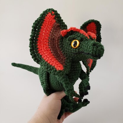 Dexter the Dilophosaurus Dinosaur Amigurumi