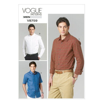 Vogue Men's Shirt V8759 - Sewing Pattern