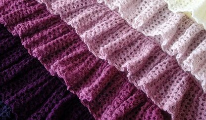 Ombre Ruffle Blanket