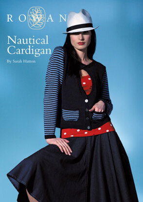 Nautical Cardigan in Rowan Cotton Glace