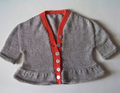 Baby cardigan with peplum