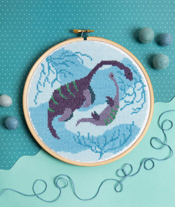 Hawthorn Handmade Plesiosauri Cross Stitch Kit