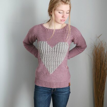 Cabled Heart Pullover