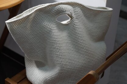 Single crochet round grocery bag