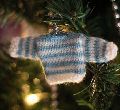 Christmas Glamour Striped Mini Sweater Decoration
