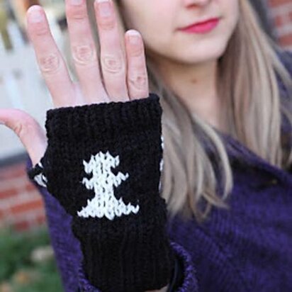 Chess Fingerless Mitts