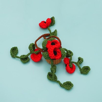 Poppy Basket Car Hanging