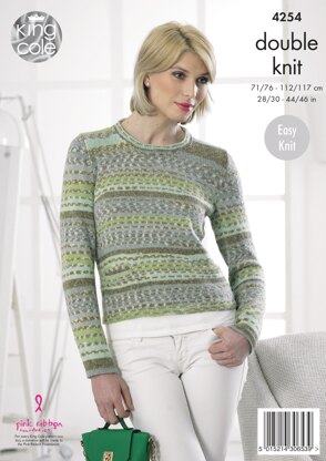 Sweater & Cardigan in King Cole DK - 4254 - Downloadable PDF