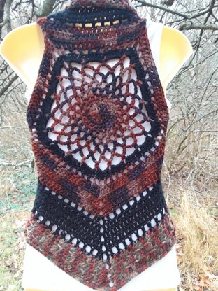 Mandala Crop Top Vest