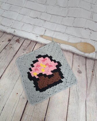 Beginner C2C Potholder Pattern "Cupcake"