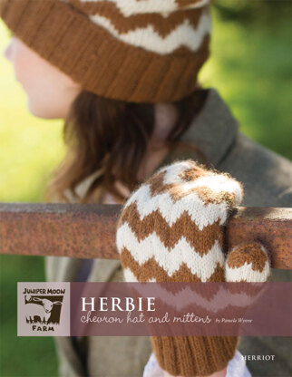 Herbie Chevron Hat and Mittens in Juniper Moon Herriot - Downloadable PDF