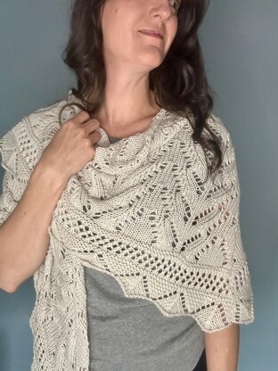 Machine Knit Wingspan Shawl