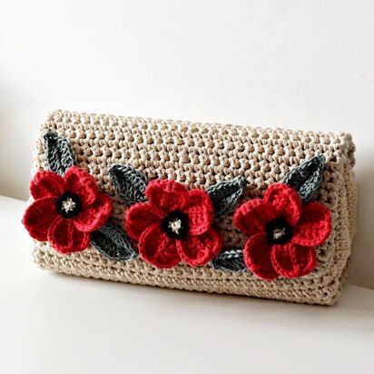 Crochet Flower 2 Pochette Bag