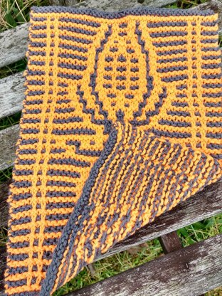 Spooky Spider Slipstitch Dishcloth