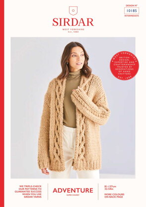 Jacket with Dropped Shoulders in Sirdar Adventure - 10185 - Downloadable PDF