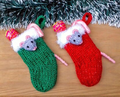 Christmas Mice Mini Stockings