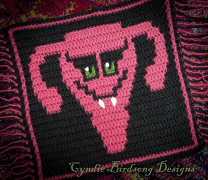 Overlay Mosaic Crochet Square - Vampire Uterus