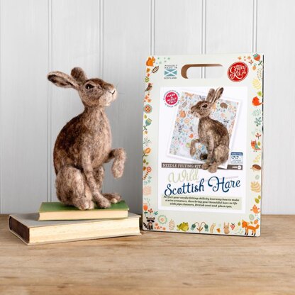 The Crafty Kit Company Wild Scottish Hare Needle Felting Kit - 190 x 290 x 94mm