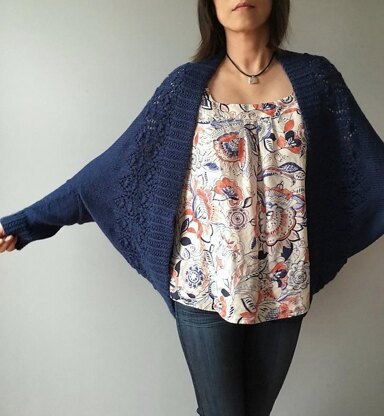 Madeline - lace border shrug cardigan