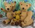 Classic Vintage Style Teddy Bear Family