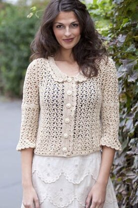 Sandy Lace Jacket in Tahki Yarns Cotton Classic Lite