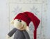 Elf Christmas doll knitted flat