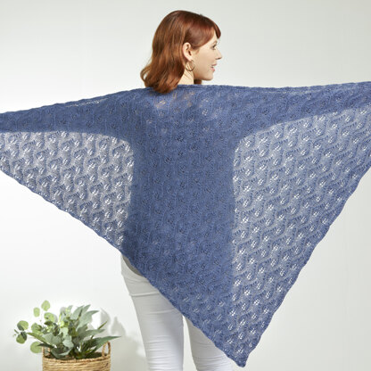 984 Bluebird - Shawl Knitting Pattern for Women in Valley Yarns 2/10 Merino Tencel