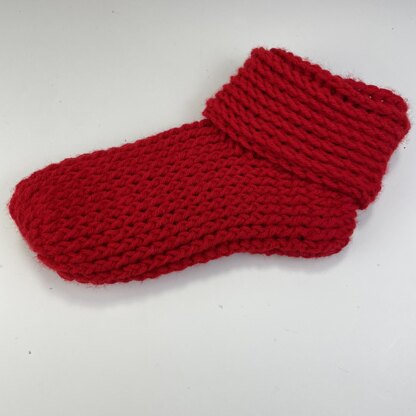 Crimson Cozy Slipper Boots