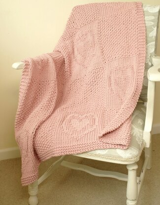 Easy heart pattern chunky baby blanket