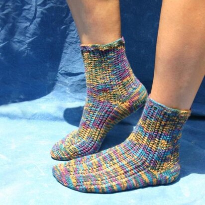 King Cake Ankle Socks - knitting pattern