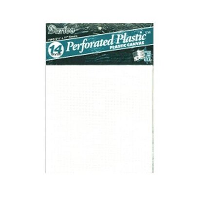 Darice Perforated Plastic Canvas 14 Count 8.5" X 11" - 2/Pkg, White