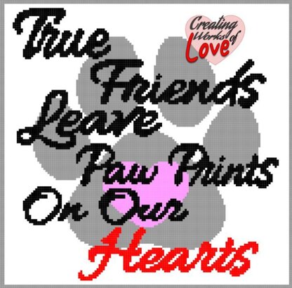 Friends Leave Paw Prints Stitch Graphgan