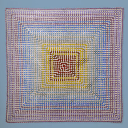 Fireside Granny Square Blanket - Free Throw Crochet Pattern in Paintbox Yarns Simply DK