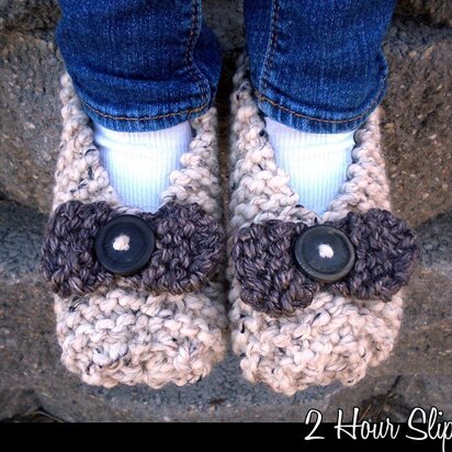 2 Hour Slippers - knitting pattern