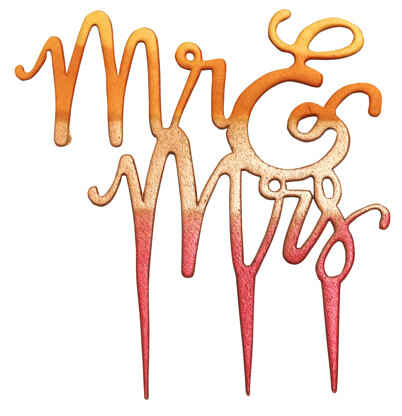 PME Cake Topper Cutter - Mr. & Mrs. Script