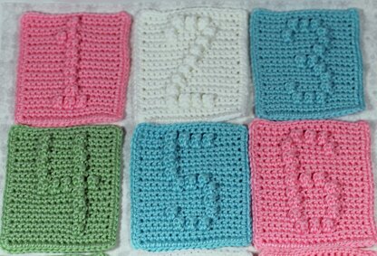 Numbers and Symbols for Baby Blanket