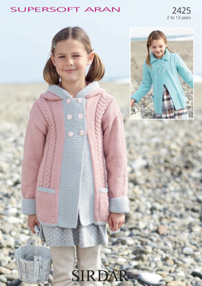 Hooded and Collared Coats in Sirdar Supersoft Aran - 2425 - Downloadable PDF