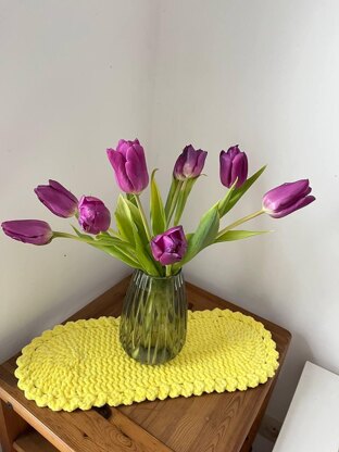 Oval Plush Easter Table Runner