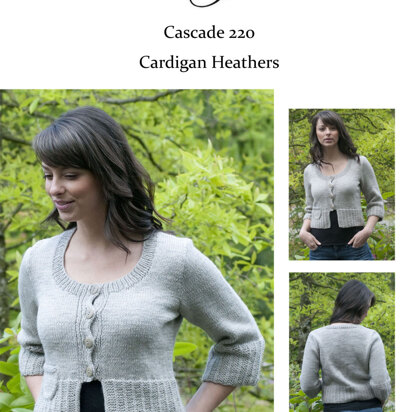 Cascade Yarns W228 Cardigan Heathers (Free)