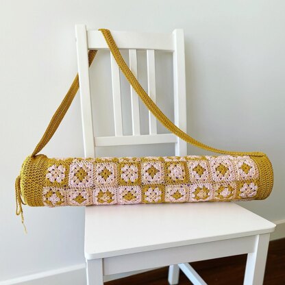 Granny squares yoga mat bag Crochet pattern by