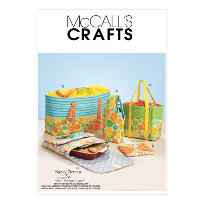 McCall's Carriers Hot Pad and Picnic Totes M6338 - Paper Pattern Size One Size Only