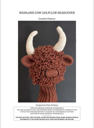 Highland Cow Golf Club Cover