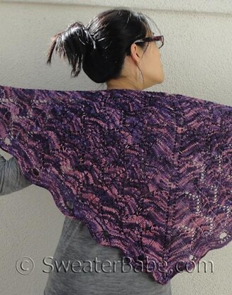 #152 Violet Zig Zag Shawl