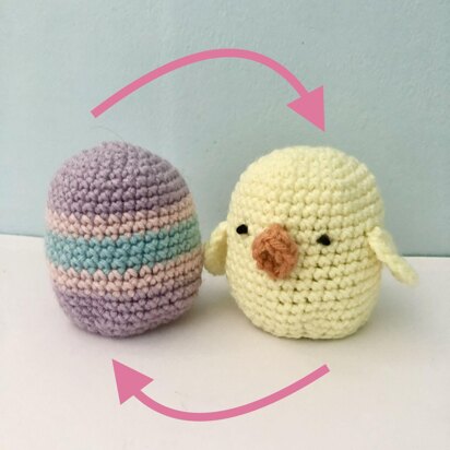 Crochet Reversible Easter Egg and Chick Pattern