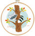 Vervaco Counted Cross Stitch Kit Raccoon In Tree Cross Stitch Kit