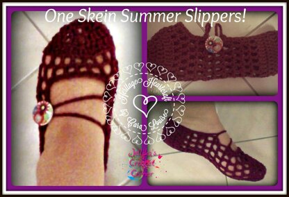 One Skein Summer Slippers