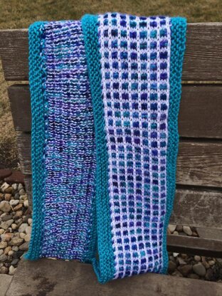 Ocean Waves Checkered Scarf